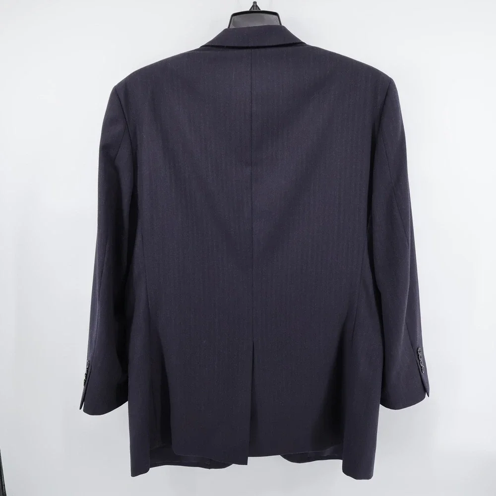 Jos. A. Bank‎ Signature Collection Pinstripe Wool Suit Navy Blue Mens 44L 36x31